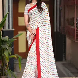 J 6 DESIGNER Dyed Leheriya Saree With Blouse Piece-picture-1