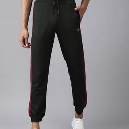 Van Heusen Flex Men Black Solid Regular Fit Joggers-image-68