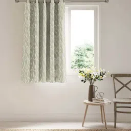 Ddecor Live Beautiful Beige Polyester 5Ft Window Room Darkening Curtain-image-6