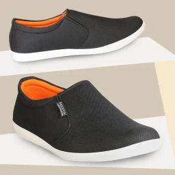 Fausto Men's Black Plimsolls-image-70