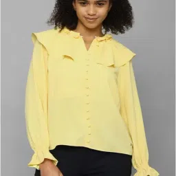 Allen Solly Yellow Regular Fit Top-image-85
