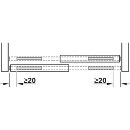 Hafele Surface Mounted Aluminium Single Track 2500 mm Running and Guide Track, 401.30.609 image 5