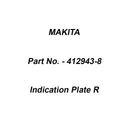 Makita Indication Plate R Suitable For LS002, Part No 412943-8-image-29
