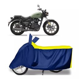 Auto Pearl Two Wheeler Cover for Royal Enfield Meteor - Yellow, Blue-picture-16