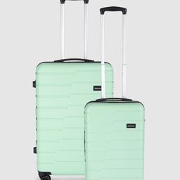 Aeropostale Set of 2 Textured Hard-Sided Trolley Suitcase - Cabin & Medium-25