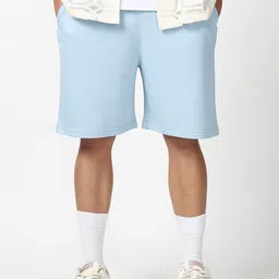 Bewakoof Men's Blue Oversized Shorts-image-114