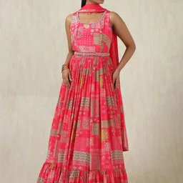 Soch Women Floral Printed Sleeveless Fit & Flare Maxi Dress-image-17