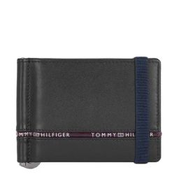 Tommy Hilfiger Larvik Black Formal Leather Money Clip Wallet for Men-image-84