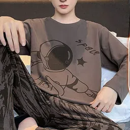 StyleCast Printed TShirt With Trouser Nightsuits-image-47