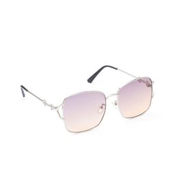 Hashtag Men Square Sunglasses With UV Protected Lens SGHT54-02-C2_Silver & Black -81-3