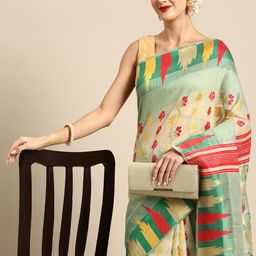 Silk Land Ethnic Motifs Woven Design Pure Cotton Jamdani Saree-image-22