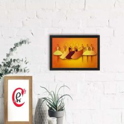eCraftIndia Abstract Dancing Girls Matt Textured UV Art Painting-8