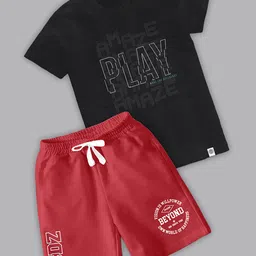 BAESD Boys Printed T-shirt with Shorts-image-82