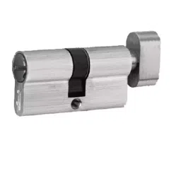 Link 82 mm Brass Silver Stainless Steel Finish Euro Profile Bathroom Cylinder Lock-image-47