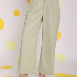 KAORI BY SHREYA AGARWAL Women Relaxed Straight Leg High-Rise Trousers-image-73