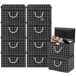 Kuber Industries Black Set of 6 Reusable Drawer Organiser Organisers-56
