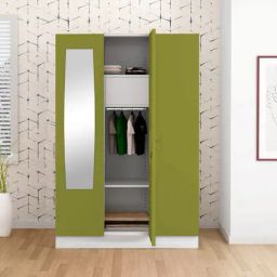 Godrej Interio Slimline 3-Door Steel Almirah, Tex Green Leaf (1-Year Warranty, 1 Locker)-picture-32