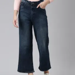 ZHEIA Blue Cotton Relaxed Fit Jeans-picture-35