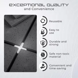 Robustt 4 mm Professional and Reusable White Cross Tile Spacer (Pack of 1000 Pcs) image 3