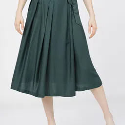Tokyo Talkies Women Pleated A-Line Midi Skirt-image-75