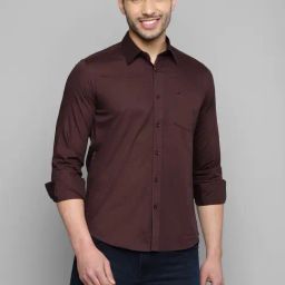 Allen cooper Brown Regular Fit Shirt-image-41