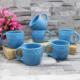 laghima jadon Blue Textured Ceramic Matte Mugs Set of Cups and Mugs-22