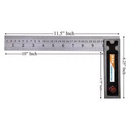 Trust 254 mm(10 Inch) Stainless Steel Angle Cut Try Square image 2