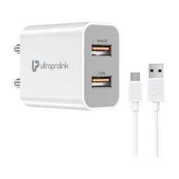 ULTRAPROLINK Boost12 Ai UM1141C -2.4A, 12W Dual USB Fast Charging Wall Charger with Type-C Cable-19