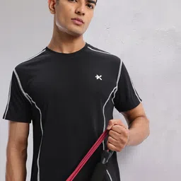 HRX by Hrithik Roshan Contrast Stitch Training T-shirt-image-59