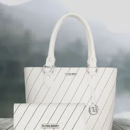 FLYING BERRY Striped Structured Handheld Bag image 1
