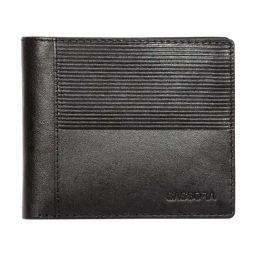 SASSORA Jade Black Leather Small Bi-Fold Wallet for Men-picture-45