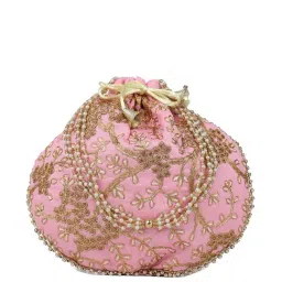 Gaurapakhi Pink Embroidered Potli-image-69
