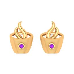 P.C. Chandra Jewellers 14k Gold Stunning Crystal Stud Earrings-picture-36