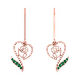 P.C. Chandra Jewellers 14k Gold Vibrant Heart-shaped Drop Earrings-1