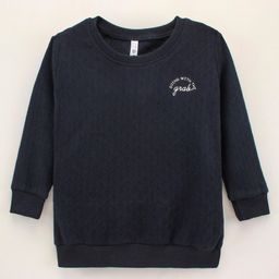 Grab It Full Sleeves Tee Text Print - Navy Blue-image-24