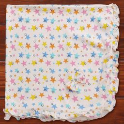 CUCUMBER Interlock Knit Towel  Star Print L 79 x B 78 cm - Cream-picture-17