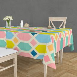 RRC Super Soft Brushed Microfiber Cotton 6 Seater Table Cover For Dinning Table - Multicolor-picture-13