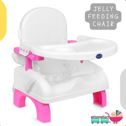 Ehomekart Booster Seat 3 in 1 with Adjustable Tray and Safety Straps, Portable Toddler Chair for Dining Table, Floor Seat, Indoor/Outdoor Use, Compact Fold - Pink-6