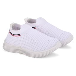 KATS Mesh Detailed Slip On Shoes - White-image-6