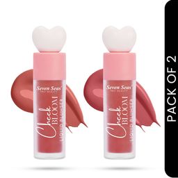 Seven Seas Set Of 2 Cheek Bloom Liquid Blusher And Lip Gloss- 5 g Each- 01 & 04-64