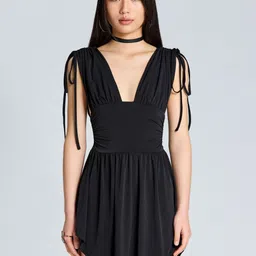 ZOMODA Solid Bodycon Sleeveless Mini Dress-picture-7