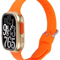 i kall IKALL W8 Smartwatch with 2.19" Display with IP68 Water Resistant, Sp02 Tracking and Wireless Charging (Multiple Sports Modes, Bluetooth Calling) (Orange) image 2