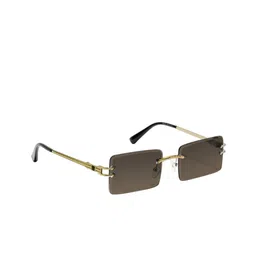 ZAADRAN Premium Unisex UV Protected Lens Rectangle Sunglasses ZD-AUSTRIA-BROWN-07-8