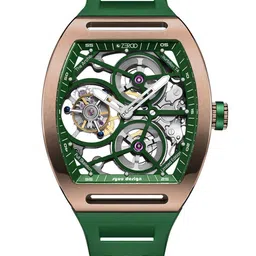 ZEROO Unisex Skeleton Dial & Leather Straps Analogue Watch ZT004RGR-image-76