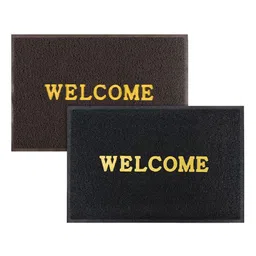 Kuber Industries Set Of 2 Black & Brown Anti-Skid Doormats-18