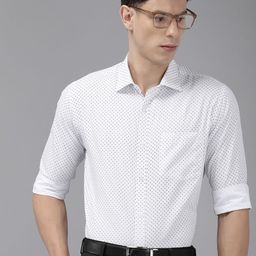 Park Avenue Slim Fit Geometric Printed Formal Shirt-image-94
