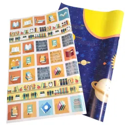 eVincE - thoughtful PRESENTations SOLA01BOOK05_5X2 Wrapping Paper with Fun Facts 2 Design For Kids Birthday Diwali Xmas & All Occasion Large Sheet Assorted Gift Wrapping Paper (Pack of 10 Piece)-image-57