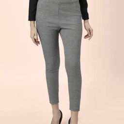 Annabelle by Pantaloons Grey Houndstooth Pattern Tights-image-7