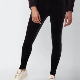 Reebok Black Mid Rise Sports Leggings-image-44