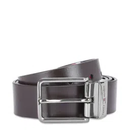 Tommy Hilfiger Benvolio Brown & Black Leather Reversible Belt for Men-image-51